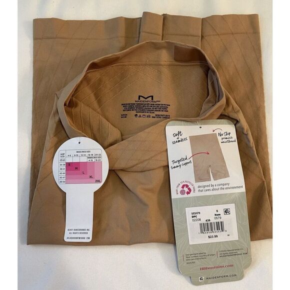 Maidenform Shapes Firm High Waist Thigh Slimmer Shorts Size Small NEW - Picture 3 of 3